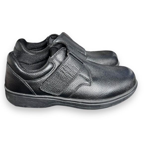 Orthofeet 510 Black Leather Orthopedic Pain Relief Shoes Men’s Size 10 Medium - Picture 1 of 10